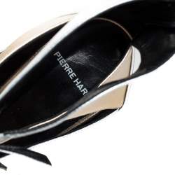 Pierre Hardy Metallic Silver/Gold Cut Out Leather Lula Sandals Size 42