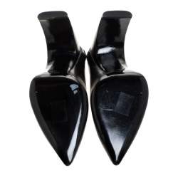 Pre Owned Pierre Hardy Black Leather Jessie Slingback Pumps Size 38.5