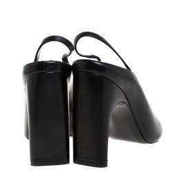 Pre Owned Pierre Hardy Black Leather Jessie Slingback Pumps Size 38.5