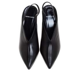 Pre Owned Pierre Hardy Black Leather Jessie Slingback Pumps Size 38.5