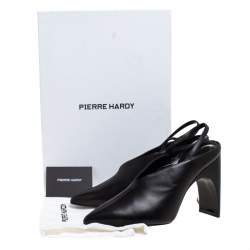 Pre Owned Pierre Hardy Black Leather Jessie Slingback Pumps Size 38.5