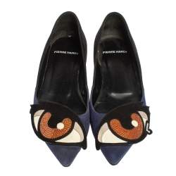 Pierre Hardy Multicolor Suede Oh Roy Eye Ballet Flats Size 37
