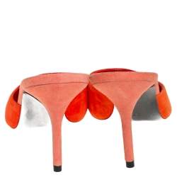 Pierre Hardy Pink/Orange Suede Kelly Mules Size 36
