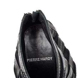 Pierre Hardy Black Leather Gladiator Peep Toe Booties Size 39