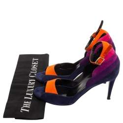 Pierre Hardy Multicolor Suede Ankle Strap Sandals Size 36