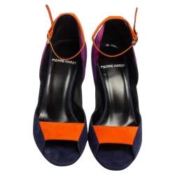 Pierre Hardy Multicolor Suede Ankle Strap Sandals Size 36