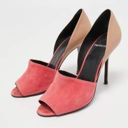 Pierre Hardy Beige/Pink Leather and Suede Pumps Size 37