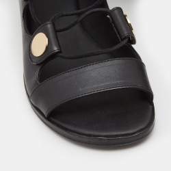 Pierre Hardy Black Leather Gladiator Sandals Size 39