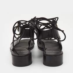 Pierre Hardy Black Leather Gladiator Sandals Size 39