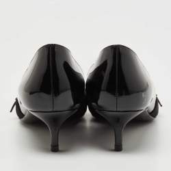 Pre Owned Pierre Hardy Black Patent Leather and Suede Oh Roy Eye Pumps Size 39