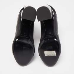 Pierre Hardy Black  Patent and Leather Zip Up Ankle Boots Size 37