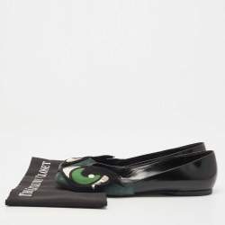 Pierre Hardy Multicolor Suede and Leather Oh Roy Eye Ballet Flats Size 40
