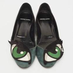 Pierre Hardy Multicolor Suede and Leather Oh Roy Eye Ballet Flats Size 40
