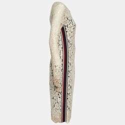 Pre Owned فستان بينكو بيج دانتيل مخطط بشريط متوسط