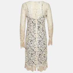 Pre Owned فستان بينكو بيج دانتيل مخطط بشريط متوسط