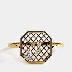 Place Vendome Ring Vendome XII 0.19 Carat Yellow Gold Size 53