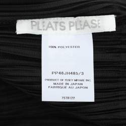Pleats Please by Issey Miyake Black Plisse Top M