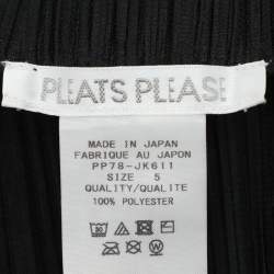 Pre Owned Pleats Please by Issey Miyake Black Plisse Sleeveless Top XL