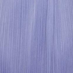 Pre Owned Pleats Please By Issey Miyake Purple Crepe Pleated Midi Skirt L