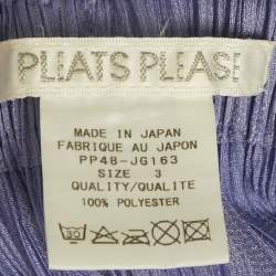 Pre Owned Pleats Please By Issey Miyake Purple Crepe Pleated Midi Skirt L