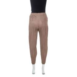 Pleats Please By Issey Miyake Brown Pleated Pants S 