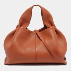 Pre Owned حقيبة هوبو بولين ناميرو نوف جلد بني كاميلي