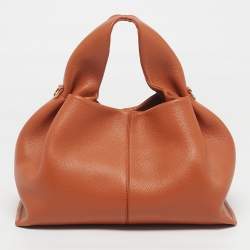 Pre Owned حقيبة هوبو بولين ناميرو نوف جلد بني كاميلي