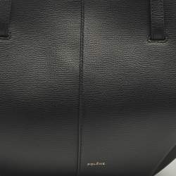 Pre Owned Polene Cyme Mini Black Leather Tote