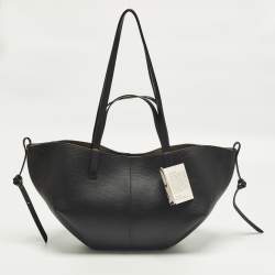Pre Owned Polene Cyme Mini Black Leather Tote