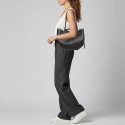 Pre Owned Polene Cyme Mini Black Leather Tote