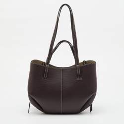 مملوكة مسبقًا Polene Dark Brown Leather Cyme Mini Tote