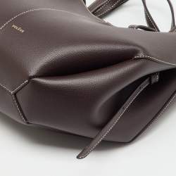 مملوكة مسبقًا Polene Dark Brown Leather Cyme Mini Tote