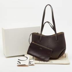 مملوكة مسبقًا Polene Dark Brown Leather Cyme Mini Tote