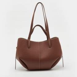 مملوكة مسبقًا Polene Brown Leather Cyme Mini Tote