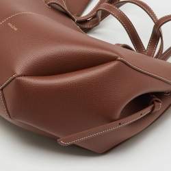مملوكة مسبقًا Polene Brown Leather Cyme Mini Tote
