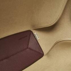 Pre Owned Polene Burgundy Leather Cyme Tote