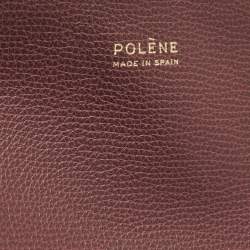 Pre Owned Polene Burgundy Leather Cyme Tote