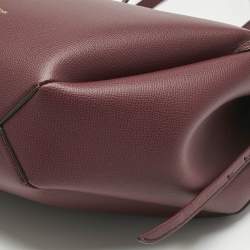 Pre Owned Polene Burgundy Leather Cyme Tote