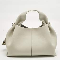 مملوكة مسبقًا حقيبة هوبو بولين ناميرو نوف جلد أبيض عاجي