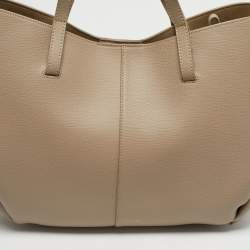 مملوكة مسبقًا Polène Cyme Beige Leather Tote