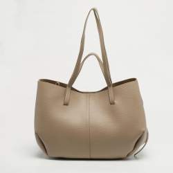 مملوكة مسبقًا Polène Cyme Beige Leather Tote