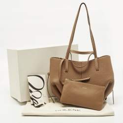 Pre Owned حقيبة يد بولين سايم جلد بني كونياك