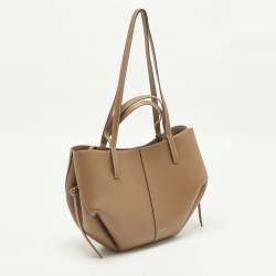 Pre Owned حقيبة يد بولين سايم جلد بني كونياك