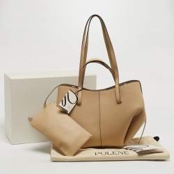 مملوكة مسبقًا Polène Cyme Mini Beige Leather Tote
