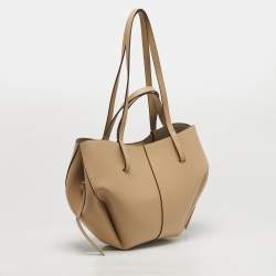 مملوكة مسبقًا Polène Cyme Mini Beige Leather Tote