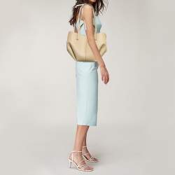 مملوكة مسبقًا Polène Cyme Mini Beige Leather Tote