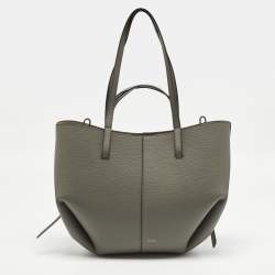 مملوكة مسبقًا Polène Cyme Green Leather Tote