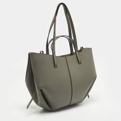 مملوكة مسبقًا Polène Cyme Green Leather Tote