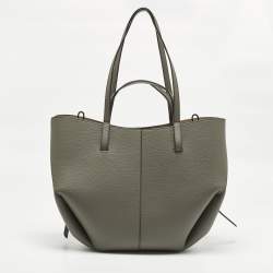 مملوكة مسبقًا Polène Cyme Green Leather Tote