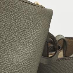 مملوكة مسبقًا Polène Cyme Green Leather Tote